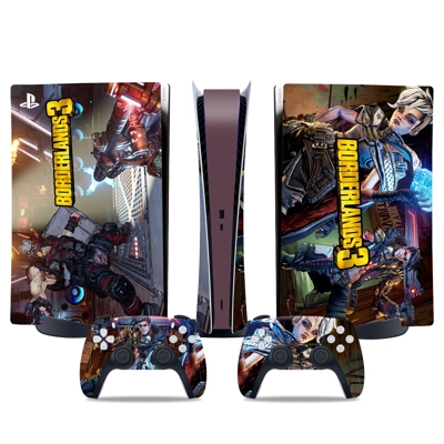Borderlands 3 decal skin for PS5 Digital Console and two Controllers