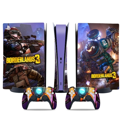 Borderlands 3 decal skin for PS5 Digital Console and two C.. Borderlands 3 decal skin for PS5 Digital Console and two C..