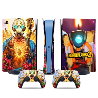 Borderlands 3 decal skin for PS5 Digital Console and two Controllers