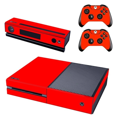 Red decal skin for Xbox one Console and 2 Controllers Red decal skin for Xbox one Console and 2 Controllers