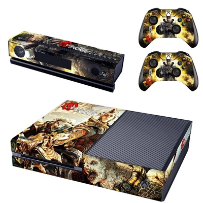 Gears of War decal skin for Xbox one Console and 2 Control.. Gears of War decal skin for Xbox one Console and 2 Control..