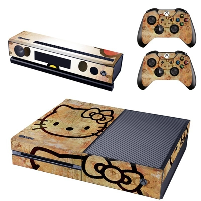 Hello kitty decal skin for Xbox one Console and 2 Controll.. Hello kitty decal skin for Xbox one Console and 2 Controll..