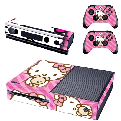 Hello kitty decal skin for Xbox one Console and 2 Controll.. Hello kitty decal skin for Xbox one Console and 2 Controll..