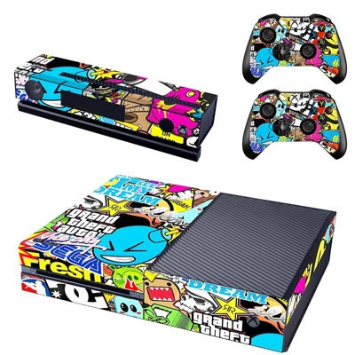 Sticker bomb decal skin for Xbox one Console and 2 Control.. Sticker bomb decal skin for Xbox one Console and 2 Control..