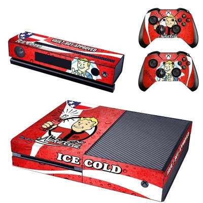 Vault Boy Nuka Cola Ice Cold decal skin for Xbox one Console and 2 Controllers