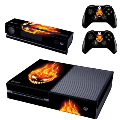 Fire mask decal skin for Xbox one Console and 2 Controllers