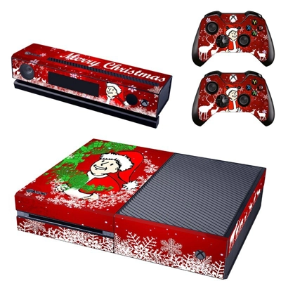 Merry Christmas decal skin for Xbox one Console and 2 Controllers