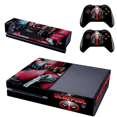 Deadpool decal skin for Xbox one Console and 2 Controllers Deadpool decal skin for Xbox one Console and 2 Controllers