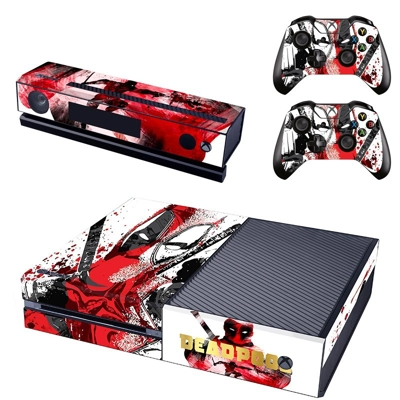 Deadpool decal skin for Xbox one Console and 2 Controllers