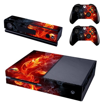 Fire Flowers Plant decal skin for Xbox one Console and 2 Controllers