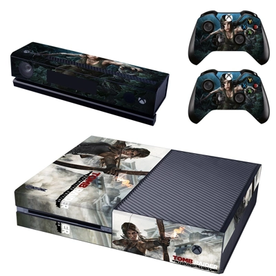 Tomb Raider decal skin for Xbox one Console and 2 Controll.. Tomb Raider decal skin for Xbox one Console and 2 Controll..