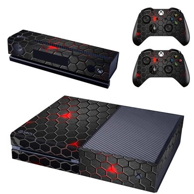 Metal fence decal skin for Xbox one Console and 2 Controllers