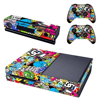 Sticker bomb decal skin for Xbox one Console and 2 Controllers