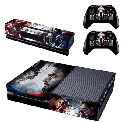 Captain America Civil War decal skin for Xbox one Console and 2 Controllers