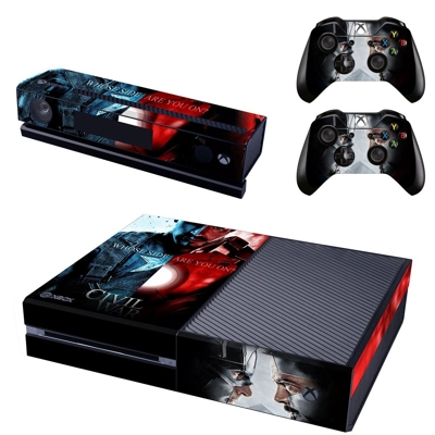 Captain America Civil War decal skin for Xbox one Console and 2 Controllers