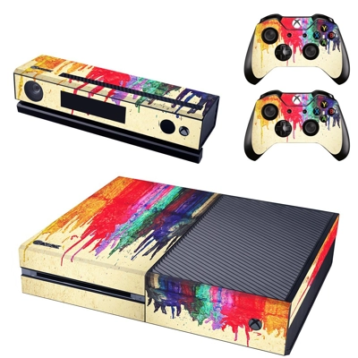 Poured color decal skin for Xbox one Console and 2 Controllers