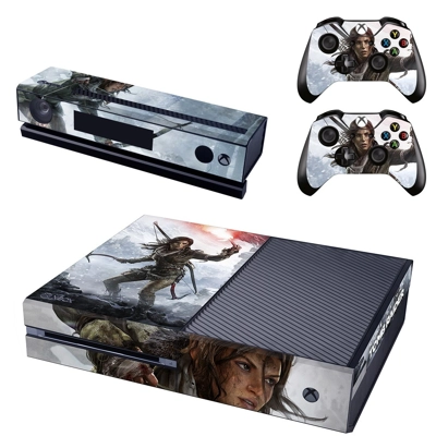 Tomb Raider decal skin for Xbox one Console and 2 Controllers