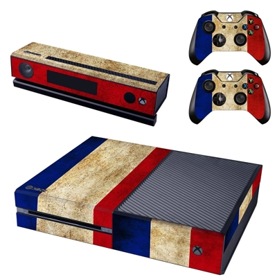 Tri color decal skin for Xbox one Console and 2 Controllers Tri color decal skin for Xbox one Console and 2 Controllers