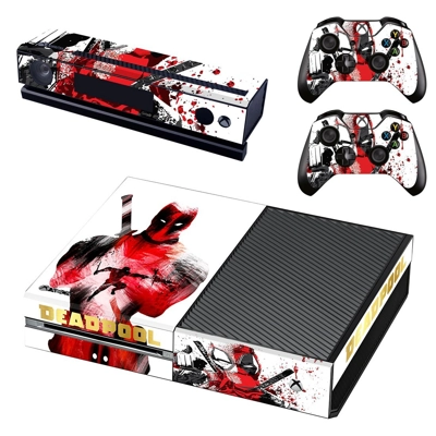 Deadpool decal skin for Xbox one Console and 2 Controllers Deadpool decal skin for Xbox one Console and 2 Controllers