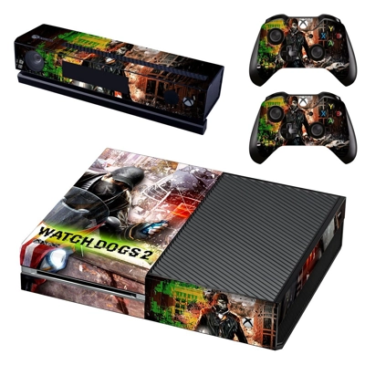 Watch dogs 2 decal skin for Xbox one Console and 2 Controllers