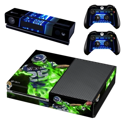Seattle seahawks decal skin for Xbox one Console and 2 Con.. Seattle seahawks decal skin for Xbox one Console and 2 Con..