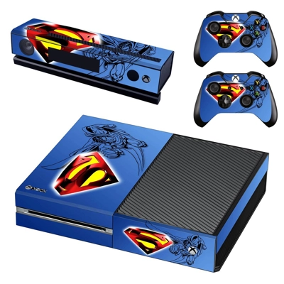 Superman decal skin for Xbox one Console and 2 Controllers Superman decal skin for Xbox one Console and 2 Controllers