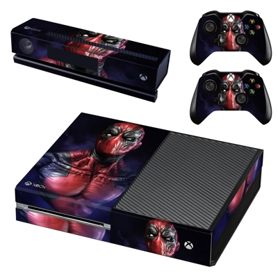 Deadpool decal skin for Xbox one Console and 2 Controllers