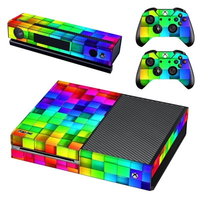 Minecraft pattern decal skin for Xbox one Console and 2 Controllers