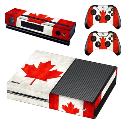 Canada Flag decal skin for Xbox one Console and 2 Controllers