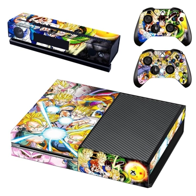 Dragon ball super decal skin for Xbox one Console and 2 Controllers