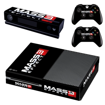 Mass Effect decal skin for Xbox one Console and 2 Controll..