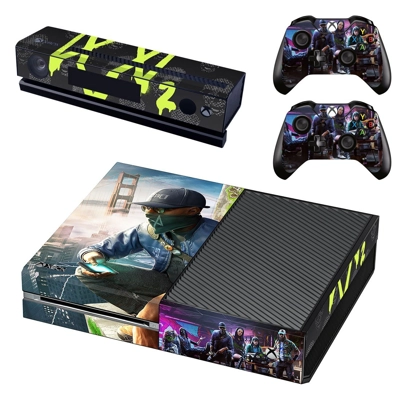 Watch dogs 2 decal skin for Xbox one Console and 2 Control..