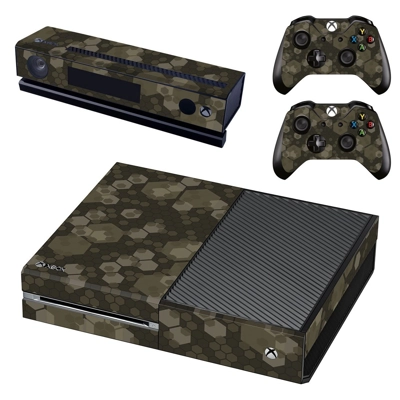 Hexagon shape decal skin for Xbox one Console and 2 Controllers