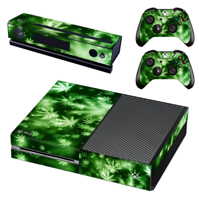 Bright weed decal skin for Xbox one Console and 2 Controllers