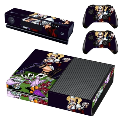Harley Quinn poker decal skin for Xbox one Console and 2 Controllers