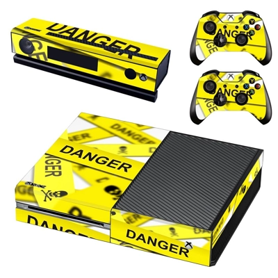 Danger Sign decal skin for Xbox one Console and 2 Controllers