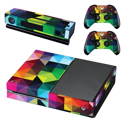 Geomatric shape decal skin for Xbox one Console and 2 Controllers