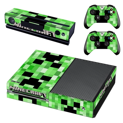 Minecraft decal skin for Xbox one Console and 2 Controllers