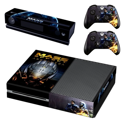 Mass Effect decal skin for Xbox one Console and 2 Controllers