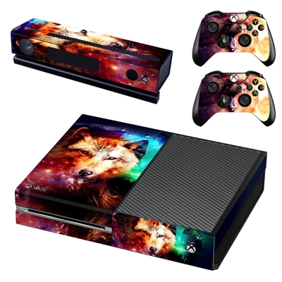 Real wolf decal skin for Xbox one Console and 2 Controllers