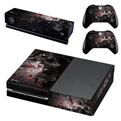 Broken box decal skin for Xbox one Console and 2 Controllers