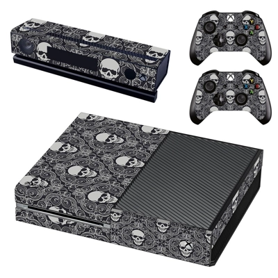 Paisley skull decal skin for Xbox one Console and 2 Controllers