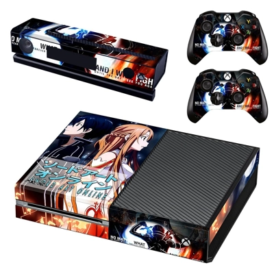 Sword art online decal skin for Xbox one Console and 2 Con.. Sword art online decal skin for Xbox one Console and 2 Con..