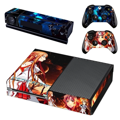 Sword art online decal skin for Xbox one Console and 2 Con.. Sword art online decal skin for Xbox one Console and 2 Con..