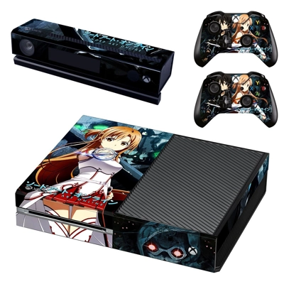 Sword art online decal skin for Xbox one Console and 2 Con.. Sword art online decal skin for Xbox one Console and 2 Con..