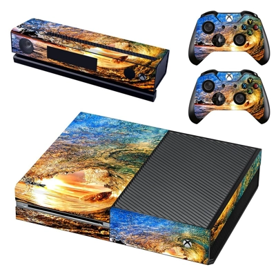 Water storm decal skin for Xbox one Console and 2 Controllers