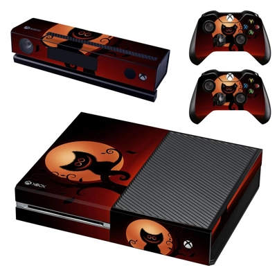 Halloween cat decal skin for Xbox one Console and 2 Contro.. Halloween cat decal skin for Xbox one Console and 2 Contro..