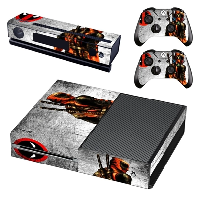 Deadpool decal skin for Xbox one Console and 2 Controllers Deadpool decal skin for Xbox one Console and 2 Controllers