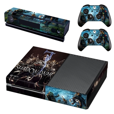 Shadow of war decal skin for Xbox one Console and 2 Controllers