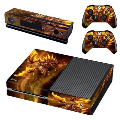 Golden dragon decal skin for Xbox one Console and 2 Contr.. Golden dragon decal skin for Xbox one Console and 2 Contr..